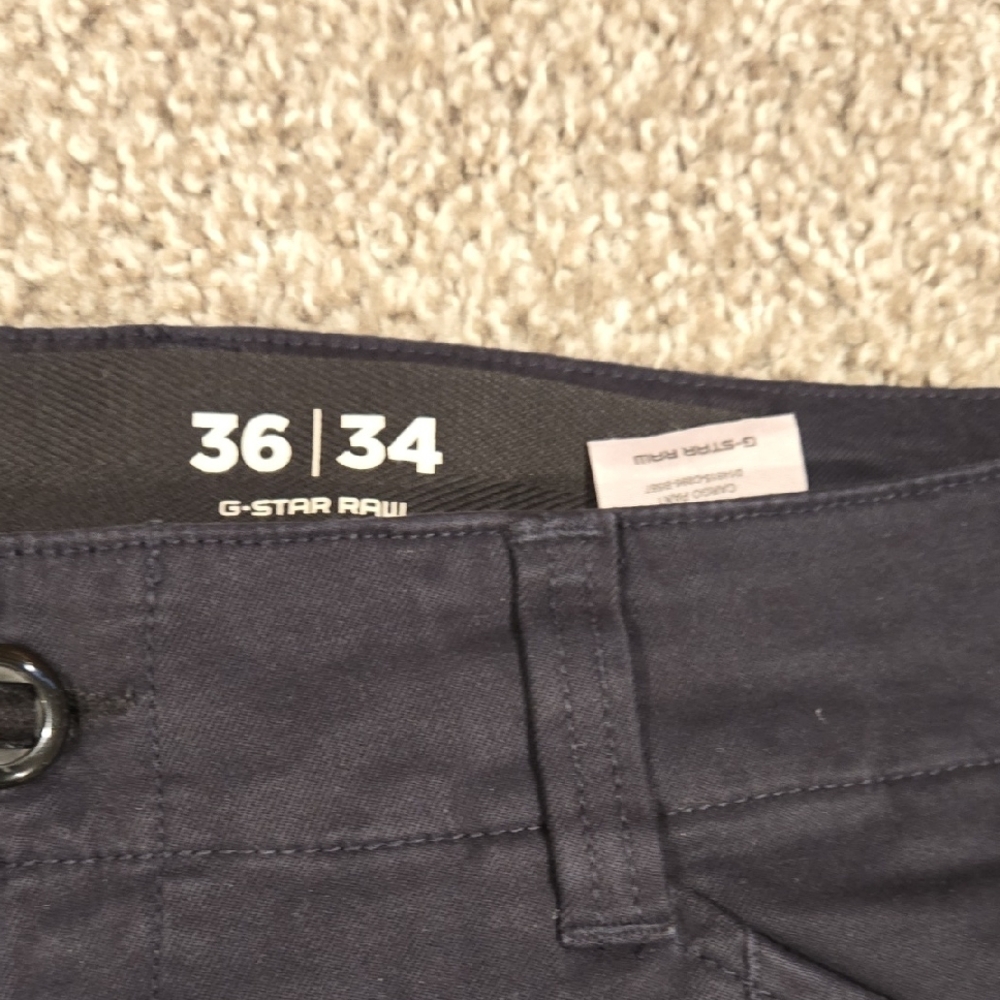 G-Star Men's Dark Stretch Navy Cargo Pants - Picture 2 of 4
